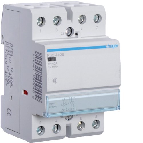 Hager Installationsschtz 40a Esc440s ** Brummfrei 4schlieer 230v