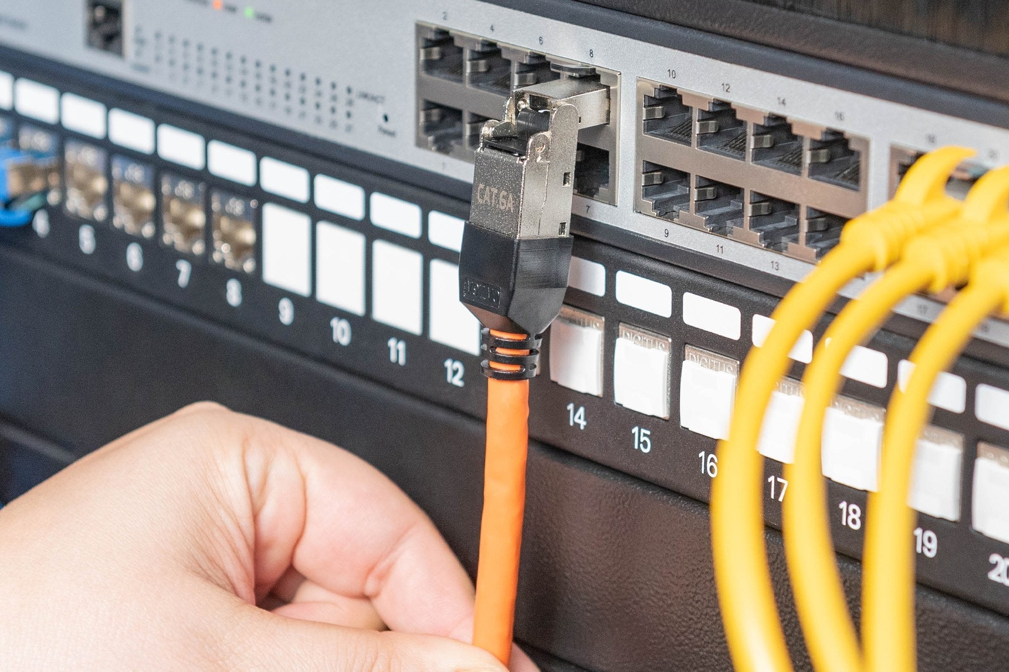 Conector De Campo Rj45 Cat.6a, Stp, Articulado Flexible Tapa Guardapolvo, Manguito De Protección Metalico Digitus