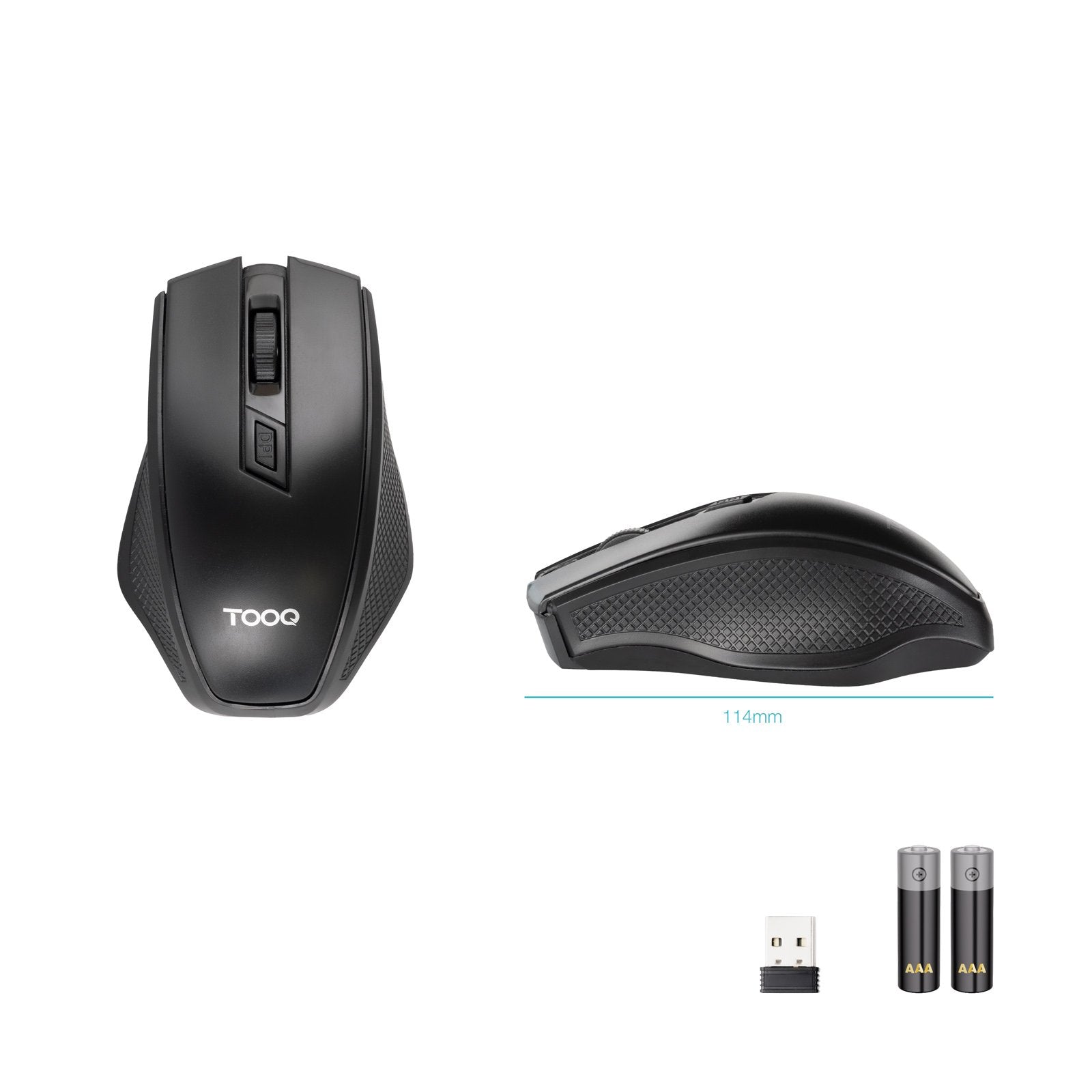 Ratón Inalámbrico Tooq Tqmw-1102-B Hasta 1600 Dpi