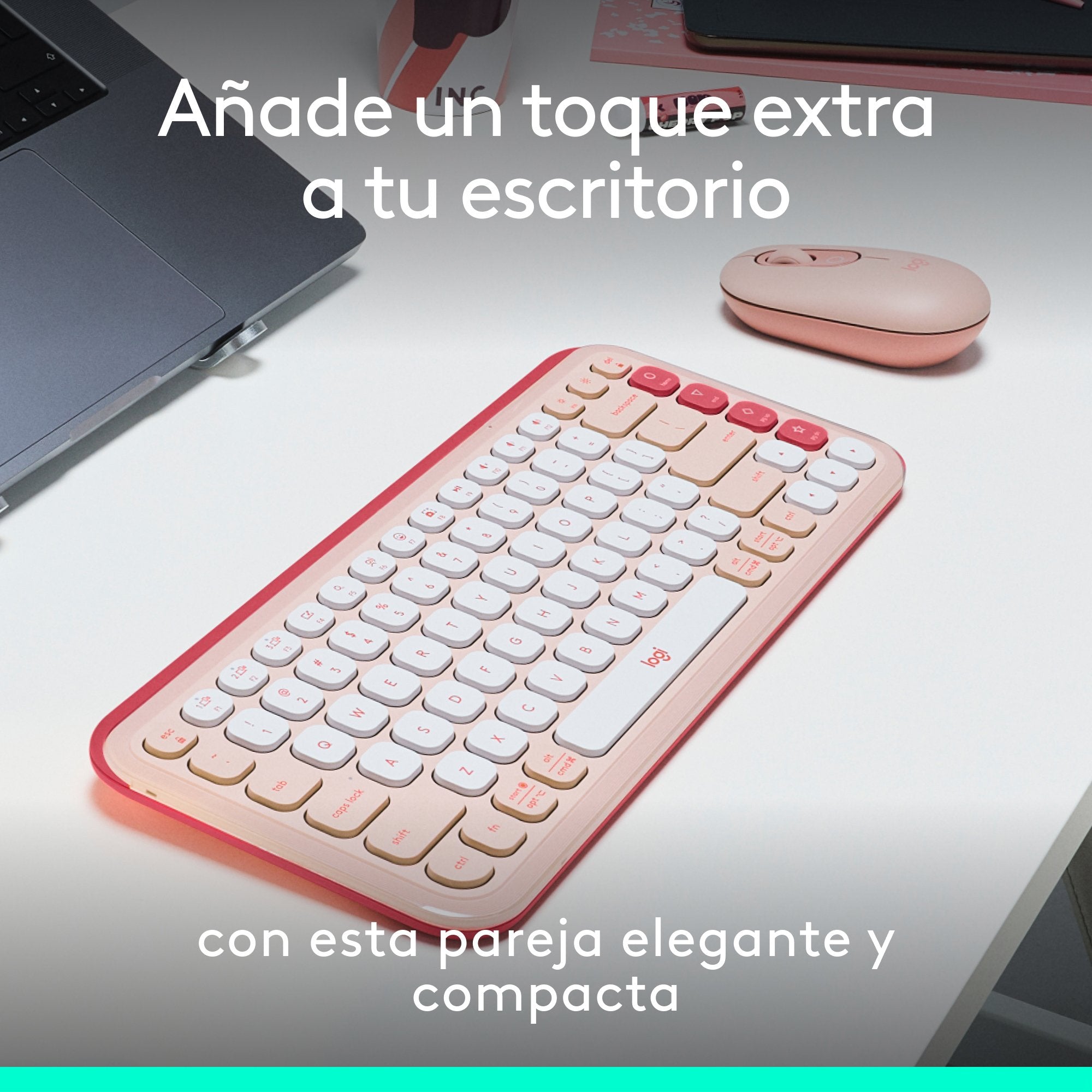EAN 5099206127869 - Logitech 920-013120 teclado Ratón incluido Universal QWERTY Español Rosa imagen 2
