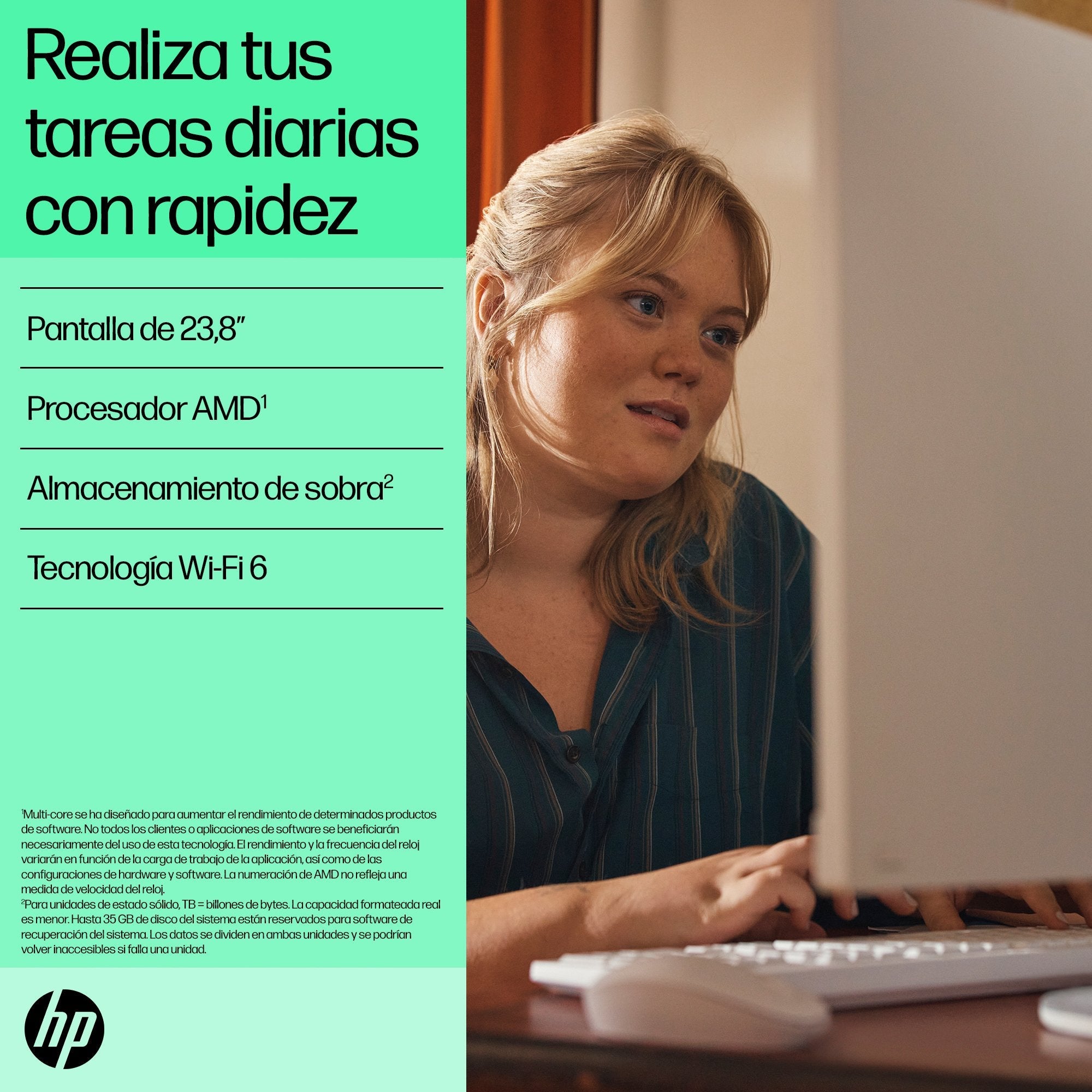 EAN 0199251923203 - HP 24-cr0161ns AMD Ryzen™ 5 7520U 60,5 cm (23.8") 1920 x 1080 Pixeles PC todo en uno 16 GB LPDDR5-SDRAM 5 imagen 12