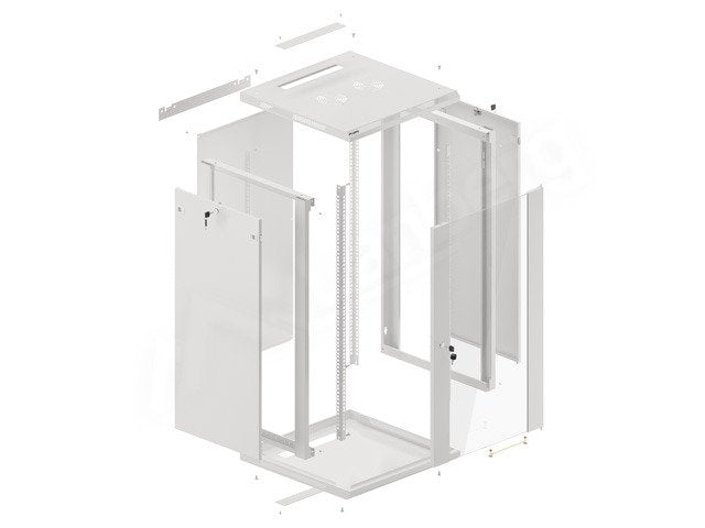 EAN 5901969403282 - Lanberg WF01-6622-10S armario rack 22U Bastidor de pared Gris imagen 14