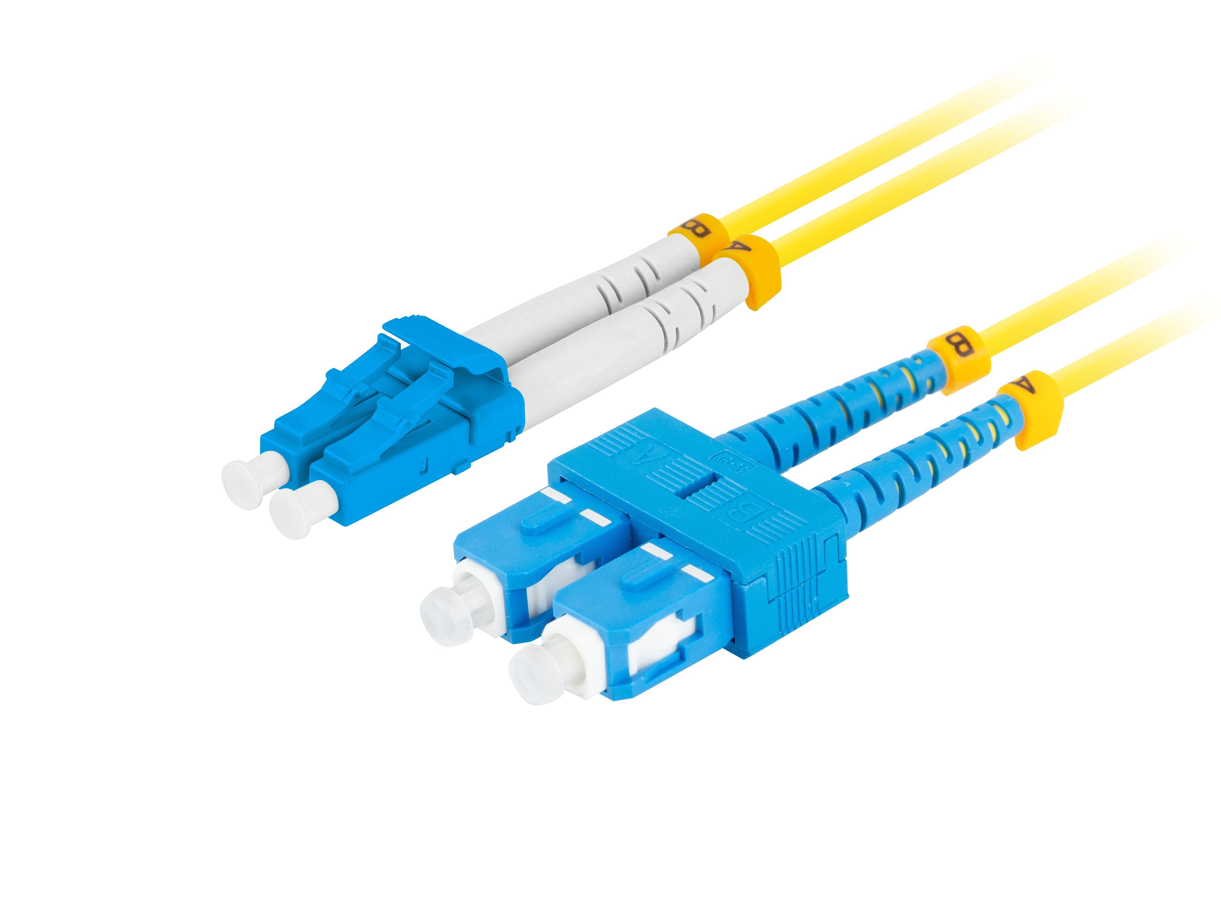 Cable Fibra Óptica 2m Lanberg Mono Sc/Upc-Lc/Upc Duplex G657a1 Lszh Amarillo