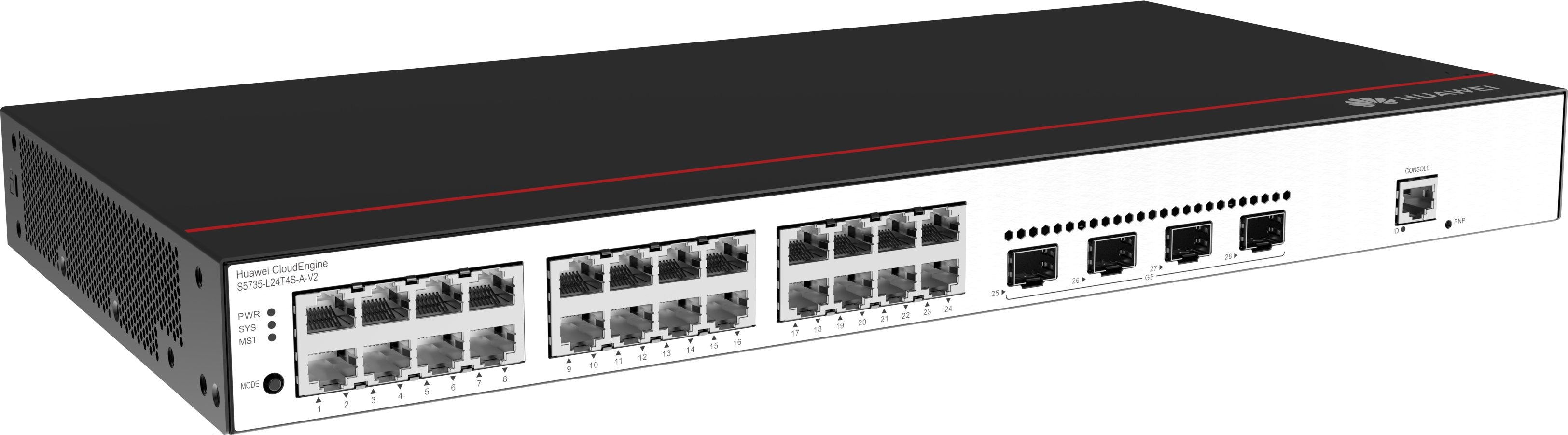 EAN 6901443421985 - Huawei CloudEngine S5735-L24T4S-A-V2 Gestionado L3 Gigabit Ethernet (10/100/1000) 1U Negro, Plata imagen 3