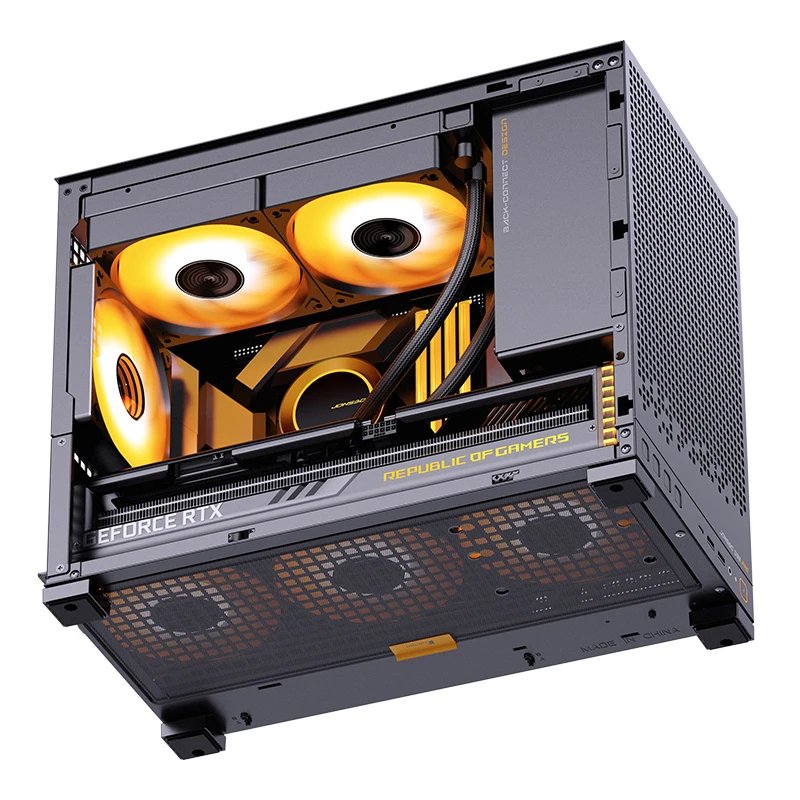 Jonsbo D32 Pro Negro Pc-Gehäuse, Mini-Gehäuse, Matx, Tempered Glass - Schwarz
