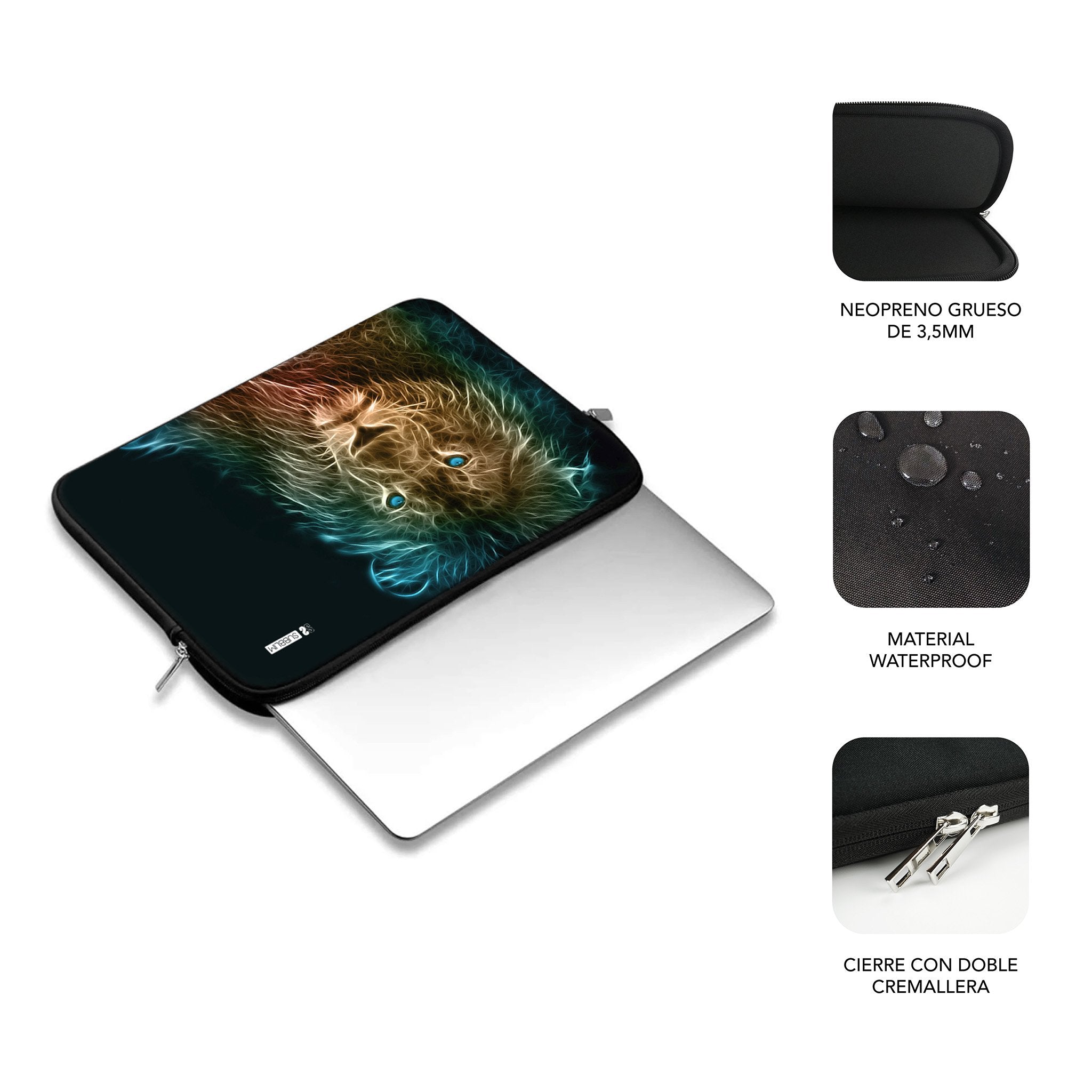 EAN 8436586742843 - SUBBLIM SUBLS-SKIN153 maletines para portátil 39,6 cm (15.6") Multicolor imagen 3