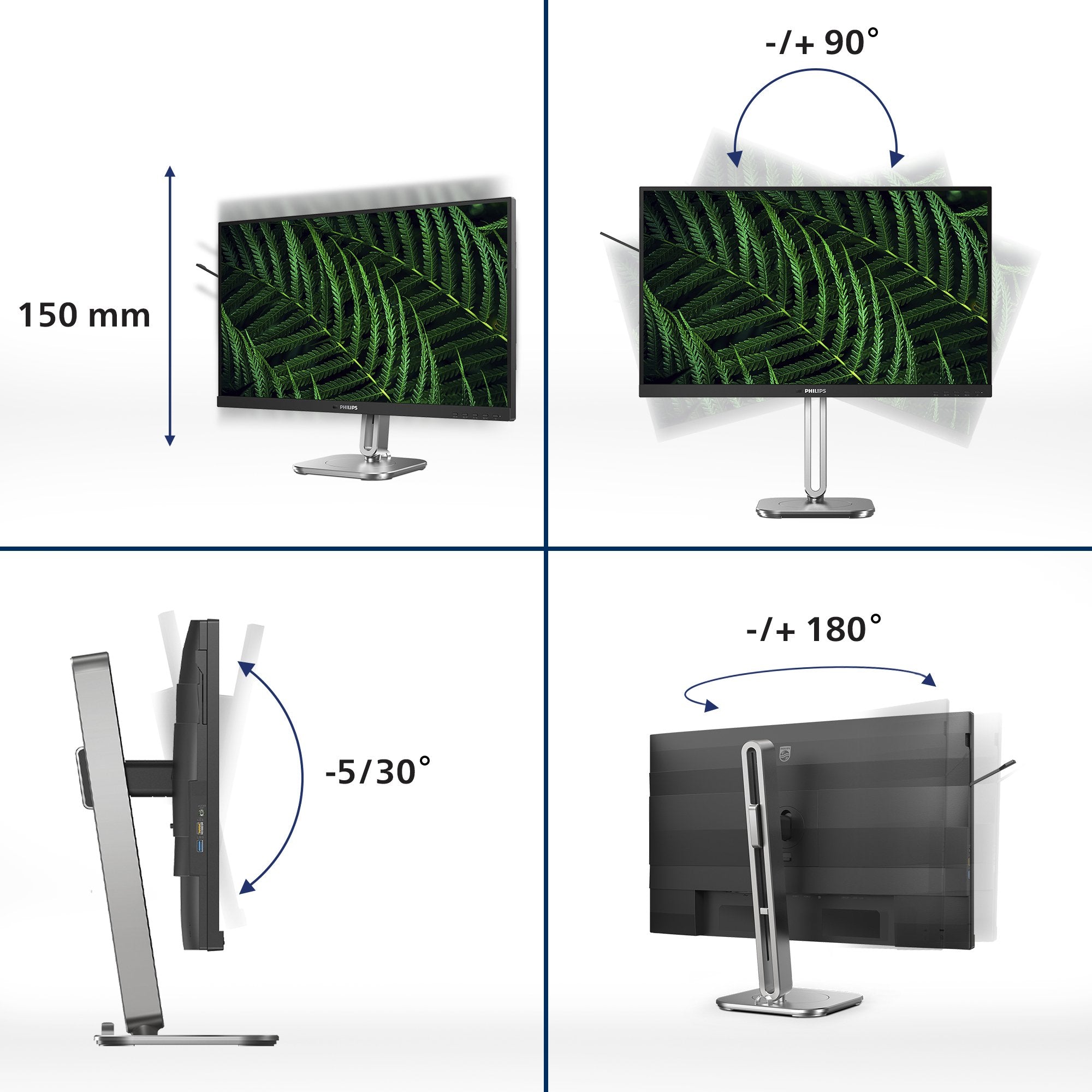 EAN 8721038001723 - Philips 5000 series 24B2G5200/00 pantalla para PC 60,5 cm (23.8") 1920 x 1080 Pixeles Full HD LCD Antraci imagen 5