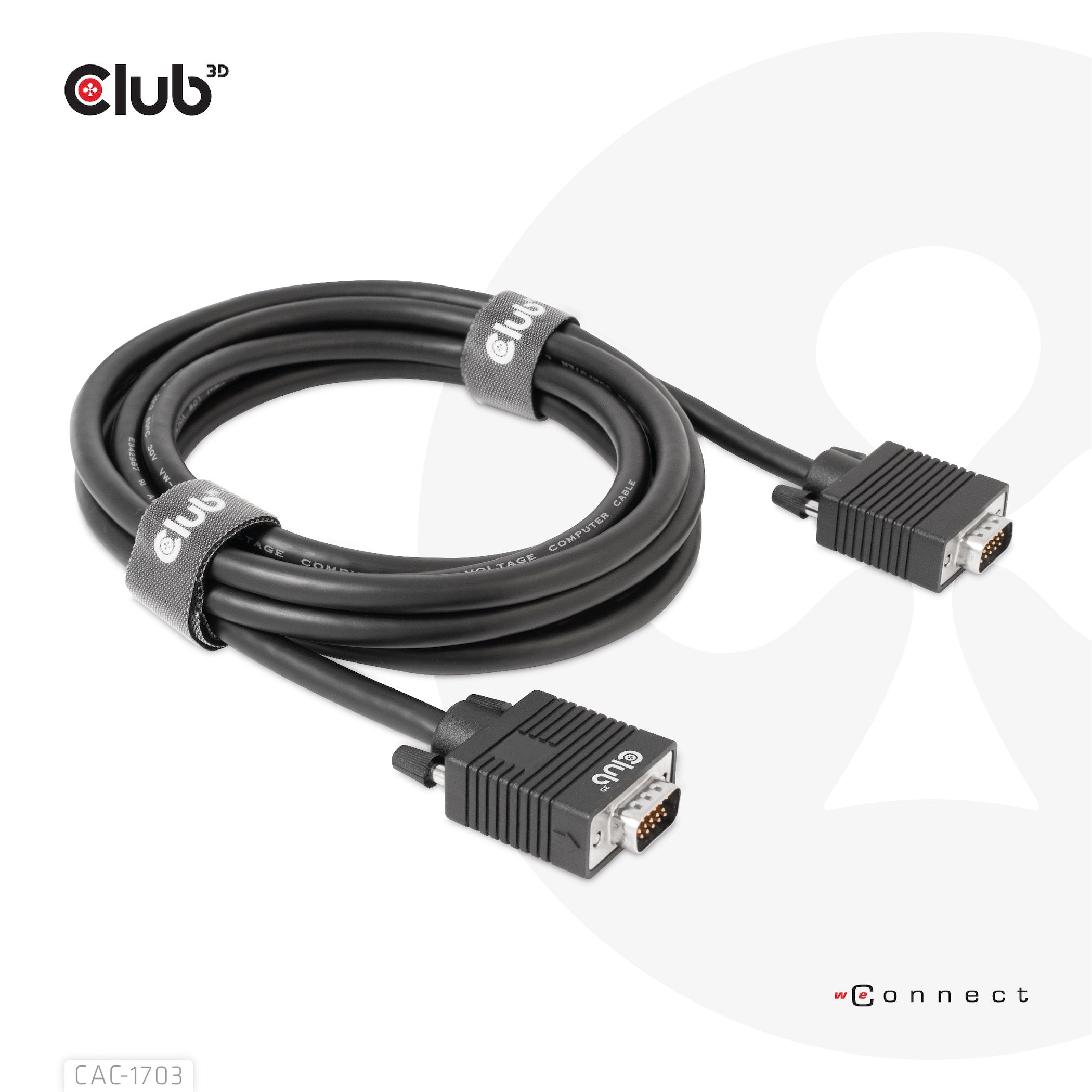 EAN 8719214472184 - CLUB3D CAC-1703 cable VGA 3 m VGA (D-Sub) Negro imagen 6