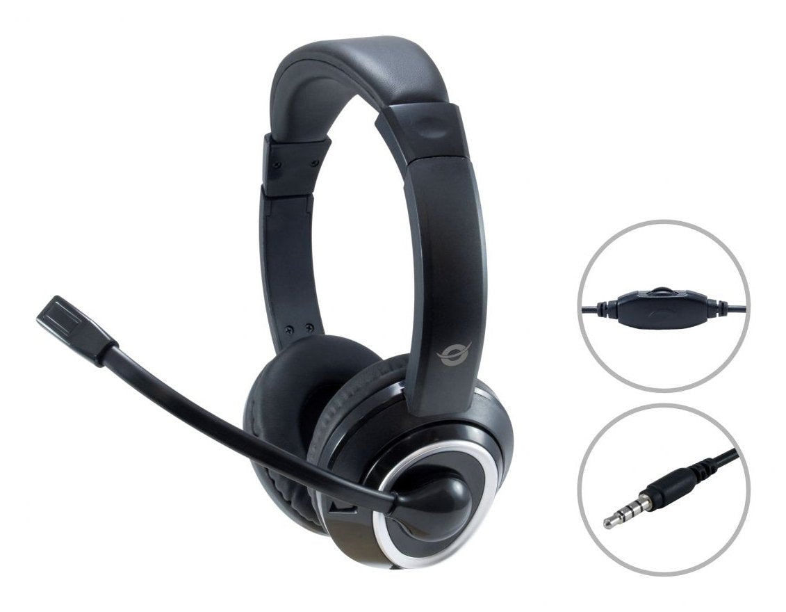 EAN 4015867224090 - Conceptronic POLONA02B auricular y casco Auriculares Alámbrico Diadema Juego Negro imagen 2