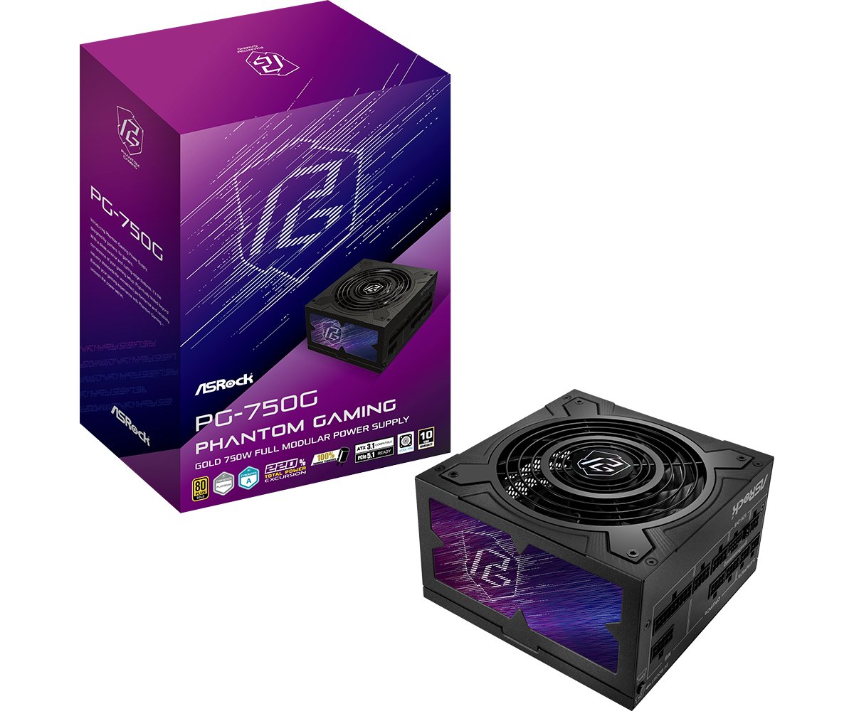 EAN 4710483948428 - Asrock Phantom Gaming PG-750G unidad de fuente de alimentación 750 W 20+4 pin ATX ATX Negro imagen 1