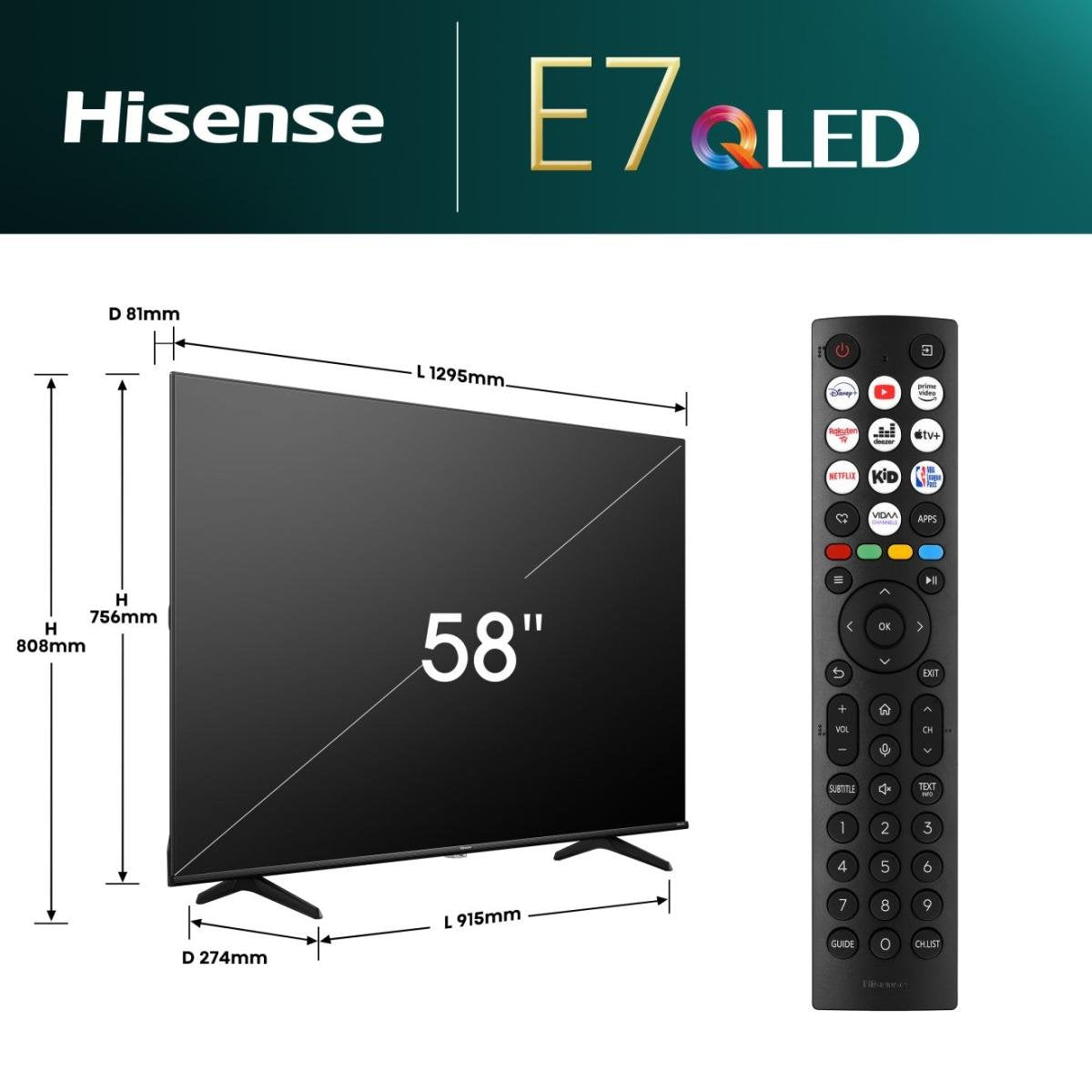 EAN 6942351402536 - Hisense 55E77NQ 147,3 cm (58") 4K Ultra HD Smart TV Wifi Negro 350 cd / m² imagen 2