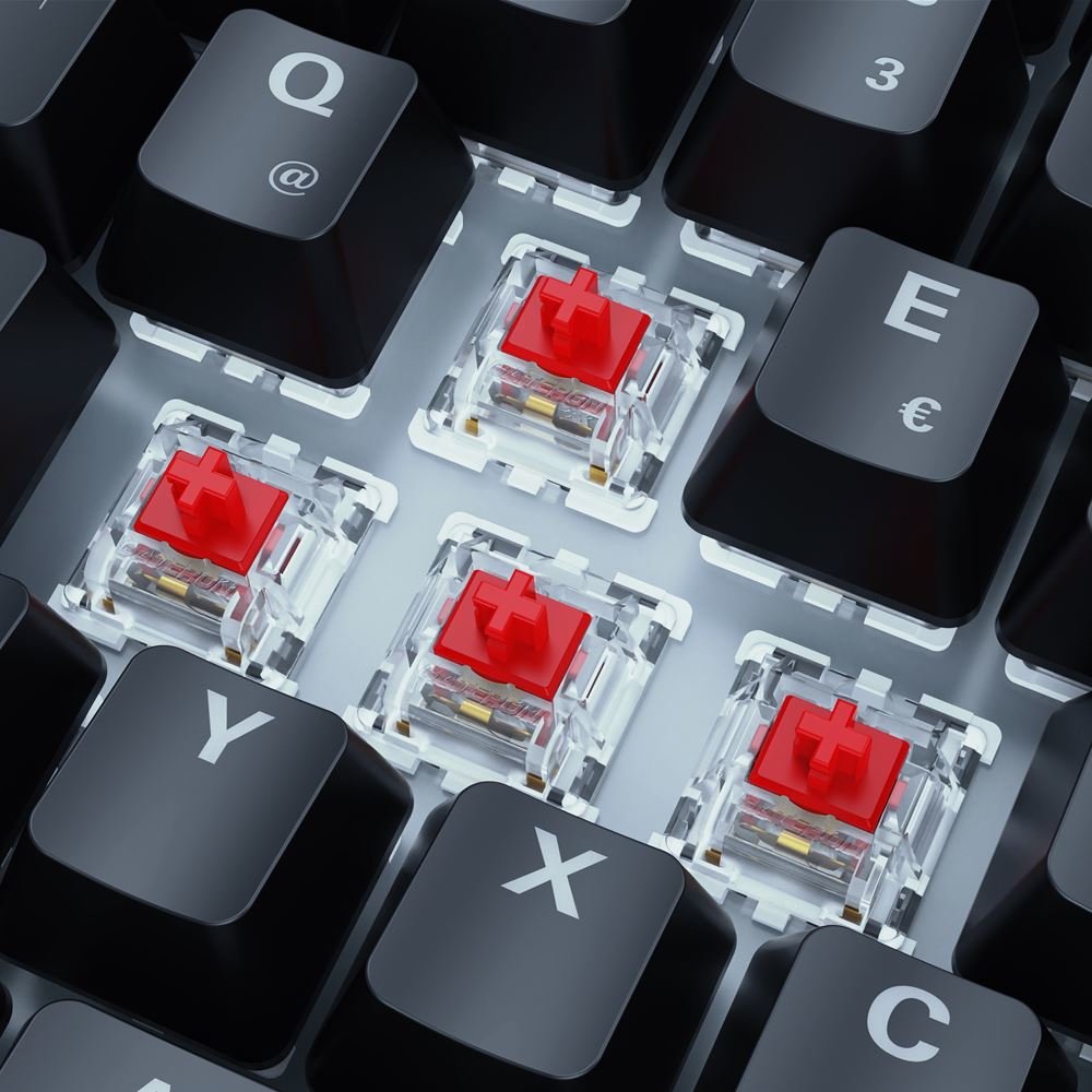 Teclado Alemán Sharkoon Skiller Sgk50 S3, Gaming Negro, Gateron Red 4044951039135