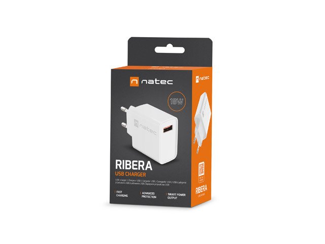 EAN 5901969443066 - NATEC RIBERA Universal Blanco Corriente alterna Carga rápida Interior imagen 8