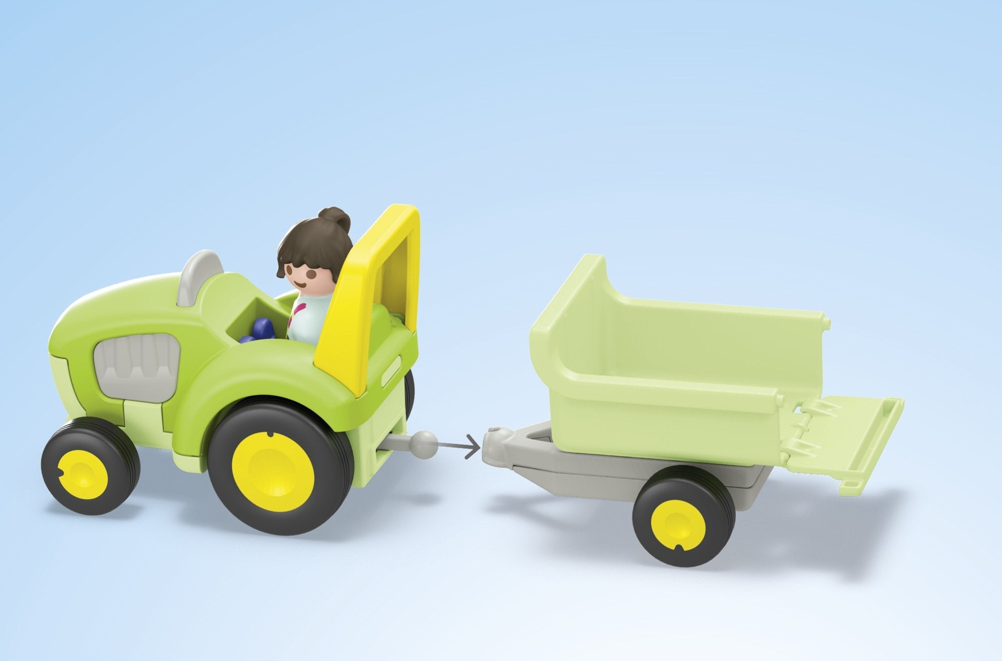 Playmobil Junior Aventura En La Granja Con Tractor Remolque Y Animales