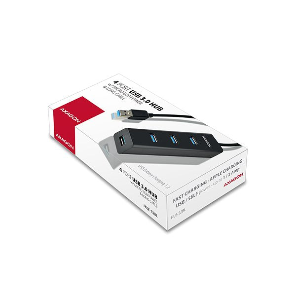 EAN 8595247903532 - Axagon HUE-S2BL hub de interfaz USB 3.2 Gen 1 (3.1 Gen 1) Type-A 5000 Mbit/s Negro imagen 5