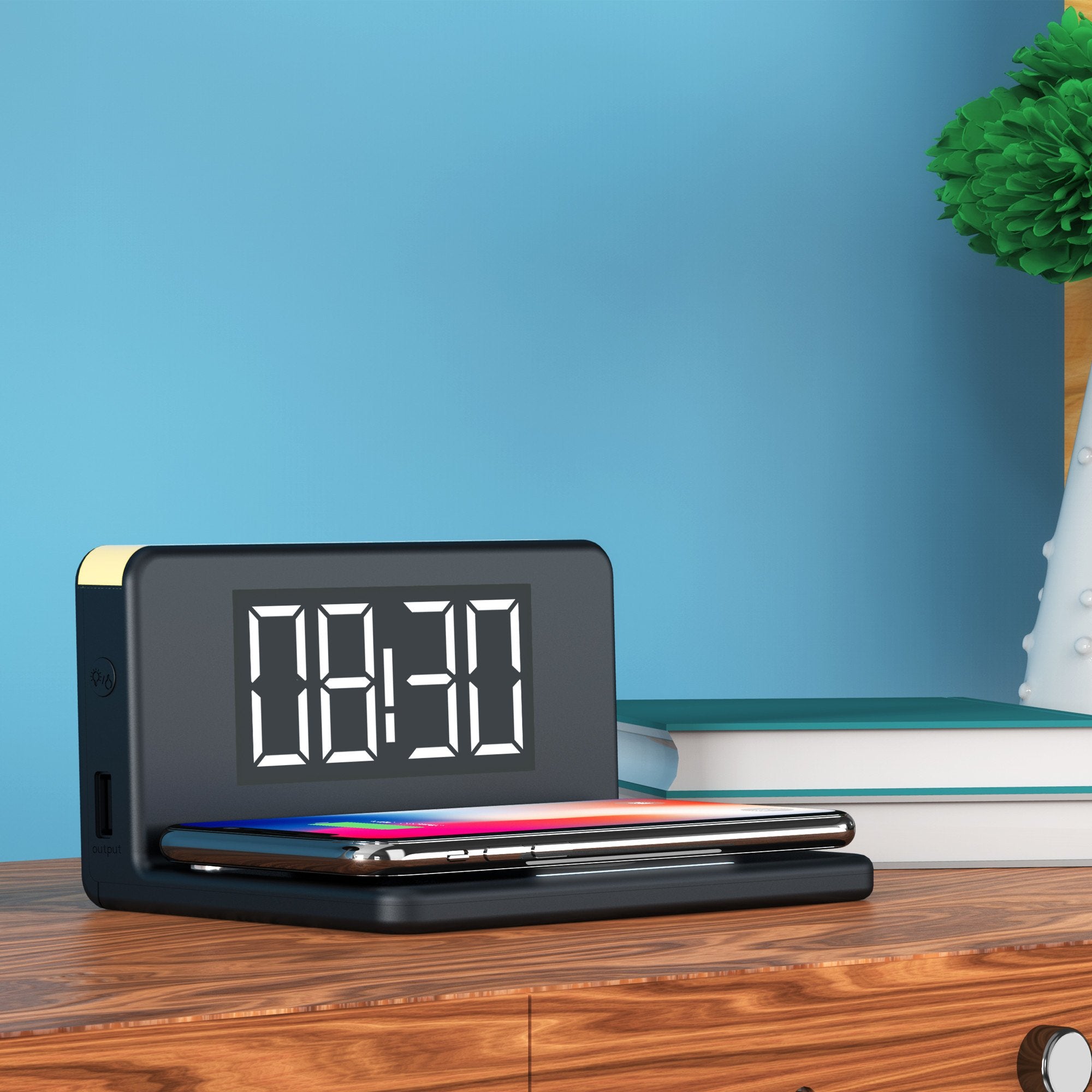 EAN 4040895006349 - Terratec ChargeAir Reloj despertador digital Negro, Amarillo imagen 4