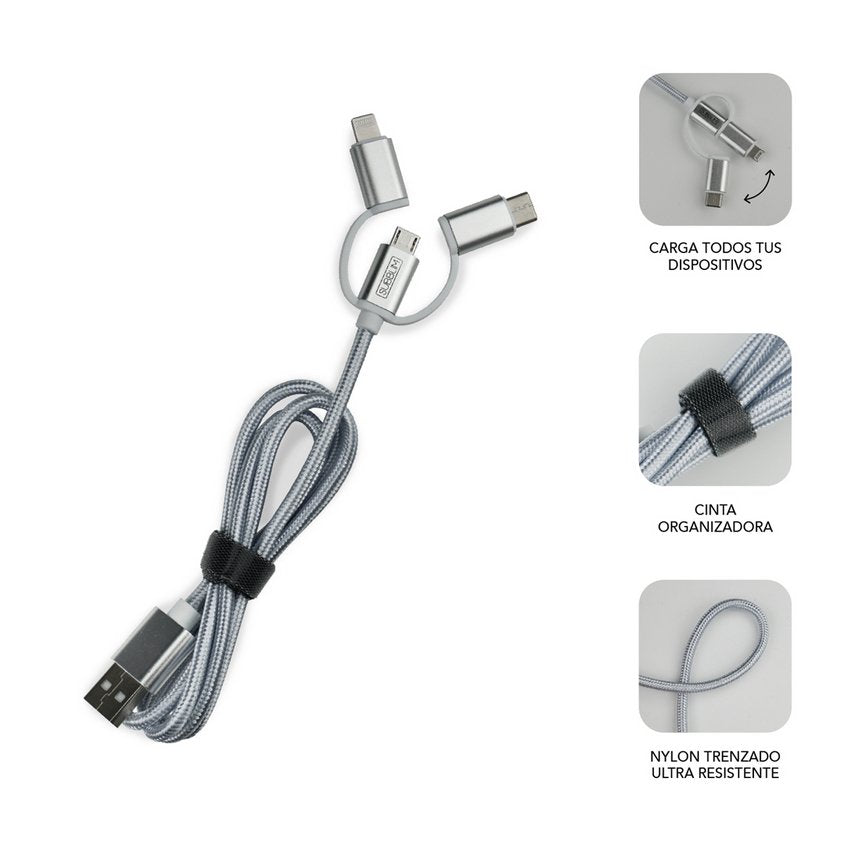 EAN 8436586740757 - SUBBLIM SUB-CHG-4CC001 cargador de dispositivo móvil Universal Plata Encendedor de cigarrillos Carga rápi imagen 8