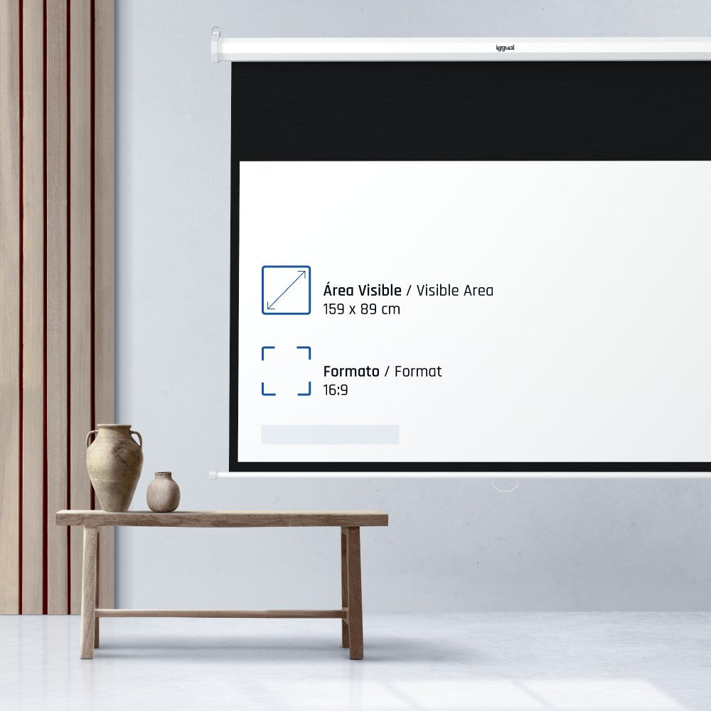 Pantalla De Proyección Iggual Psims159 182,9 Cm (72") 16:9