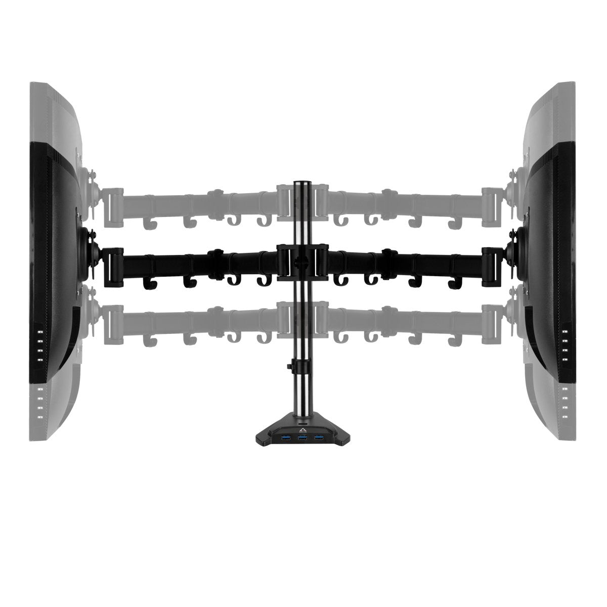 Arctic / Soporte Brazo Doble / Negro / Aemnt00050a Arctic Z2 Pro (Gen 3), 15 Kg, 86,4 Cm (34"), 75 X 75 Mm, 100 X 100 Mm, Ajustes De Altura, Negro