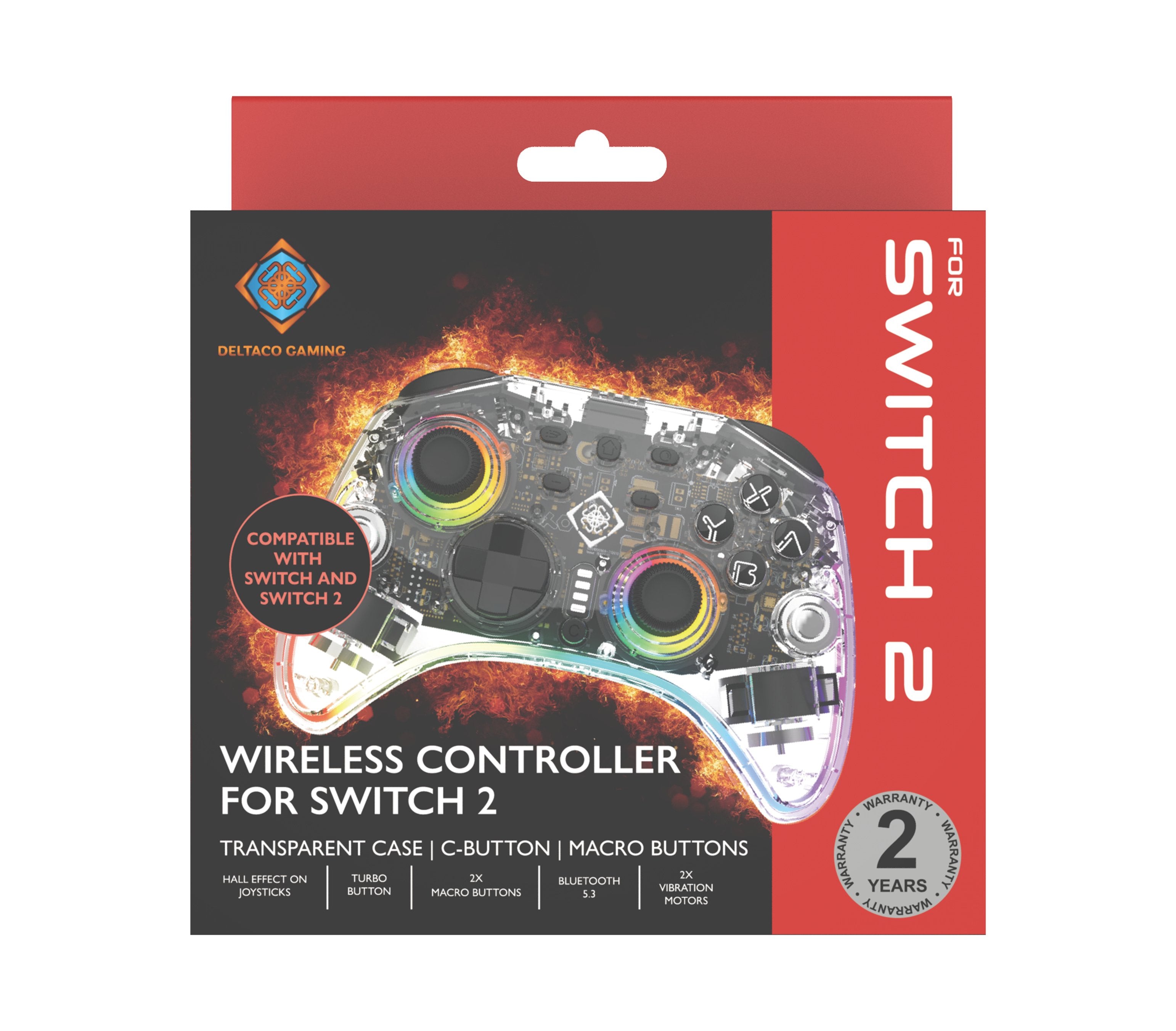 EAN 7333048072511 - Deltaco Gaming GAM-198-T mando y volante Transparente Bluetooth/USB Gamepad Nintendo Switch, Nintendo Swi imagen 6