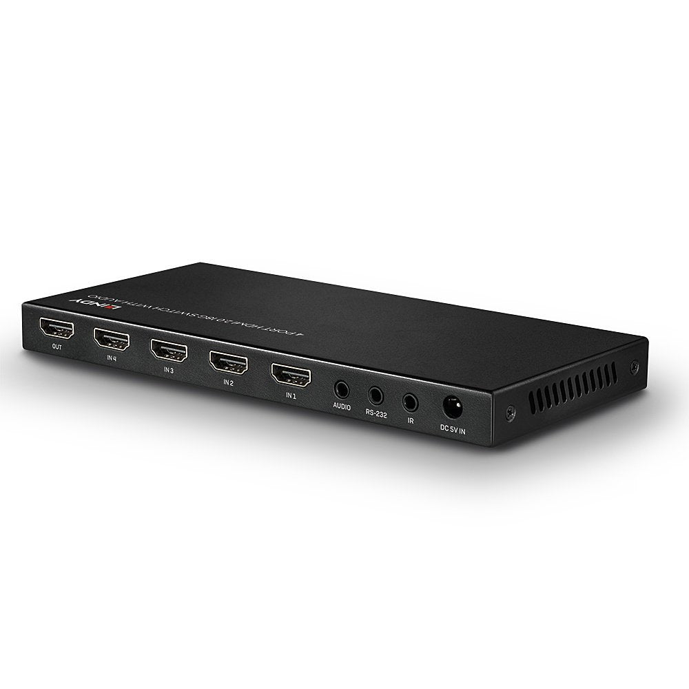 Lindy Hdmi 2.0 18g Switch With Audio - Video/Audio-Schalter - 4 Anschlüsse