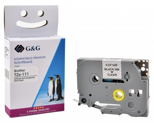 G&G Schriftband Compatible Con Brother Tze-111