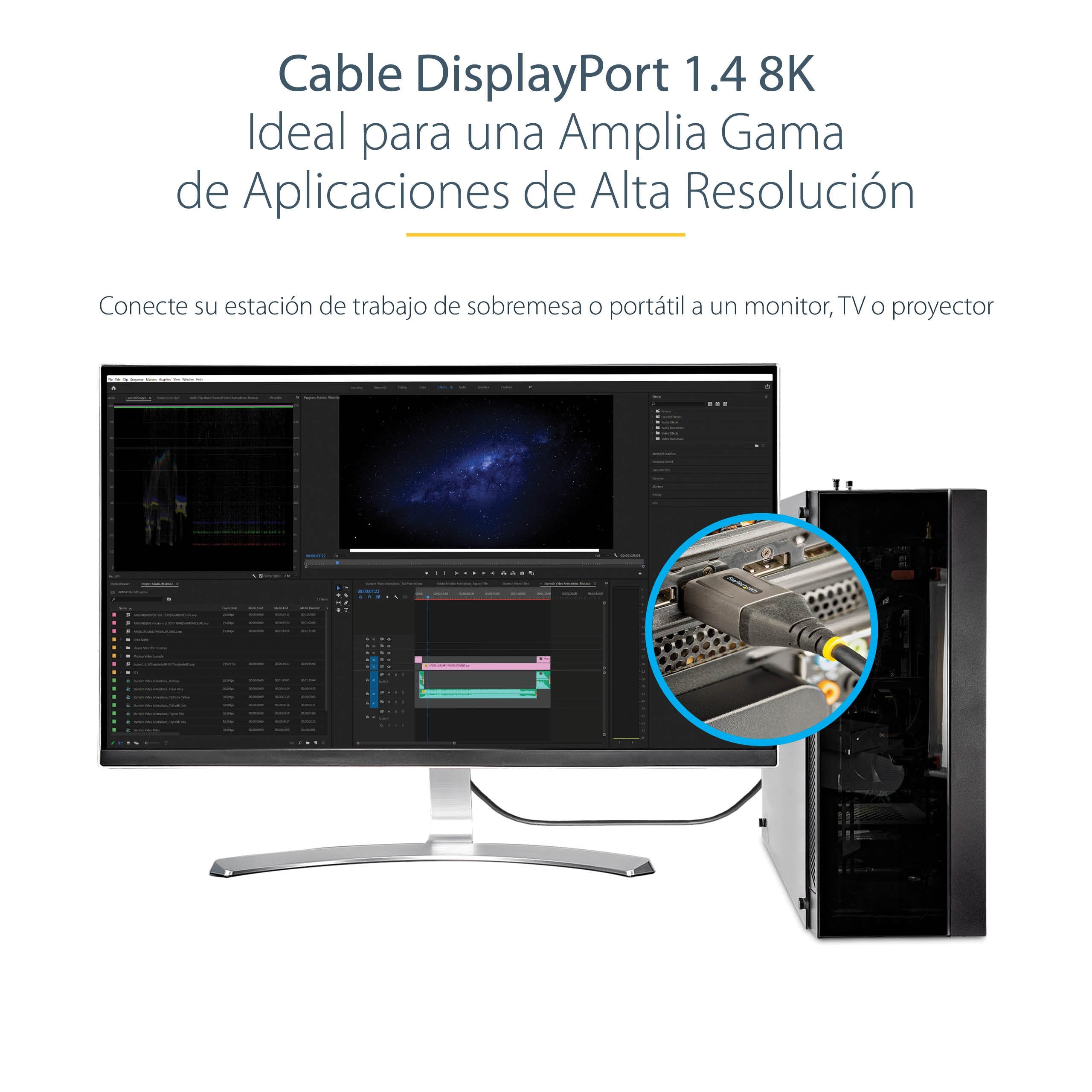 EAN 0065030888615 - StarTech.com DP14VMM4M cable DisplayPort Gris, Negro imagen 10