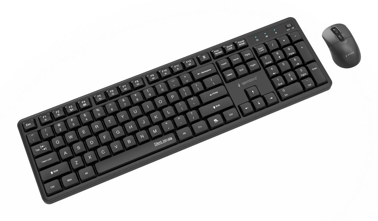Gembird Silent Key Pro Business Wireless Desktop Set Negro Us Layout