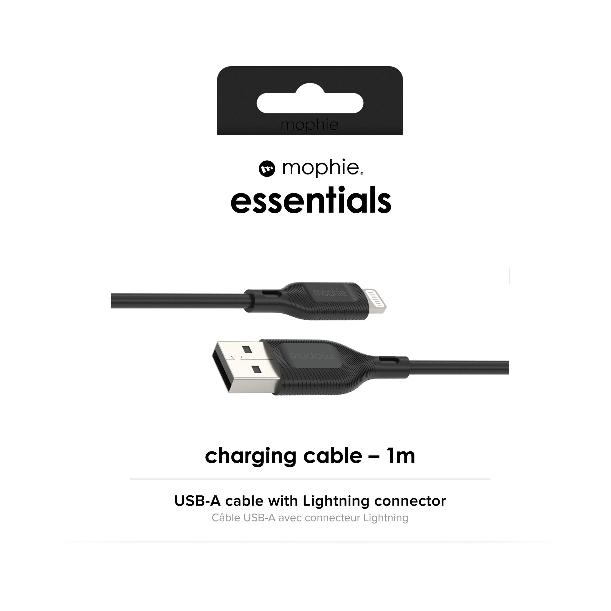 Cable Zagg Mophie Essentials Usb-A (M) A Lightning (M) 1m Black