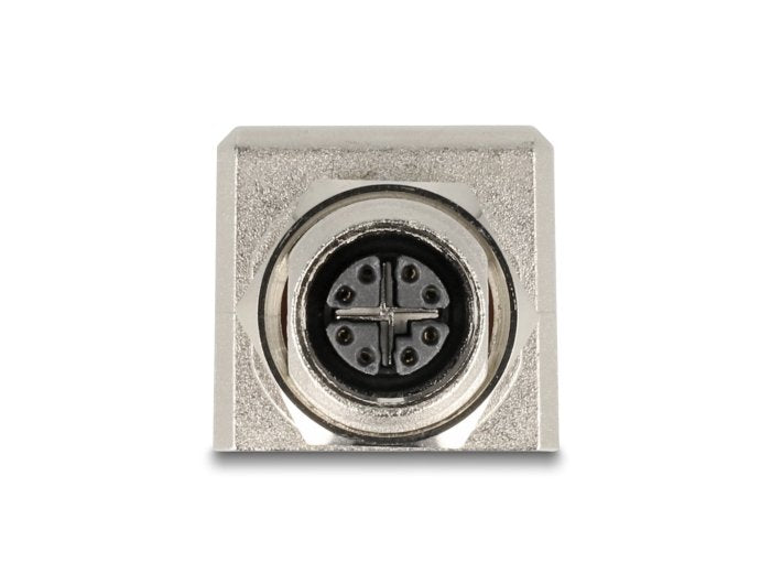 Delock 60087 Adaptador M12 Código X De 8 Pines Hembra A Rj45 Hembra Cat.6a Stp Blindado Recto