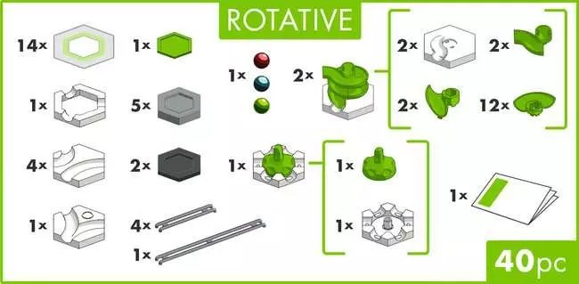 Ravensburger Gravitrax Go Rotativo, Tren 23703