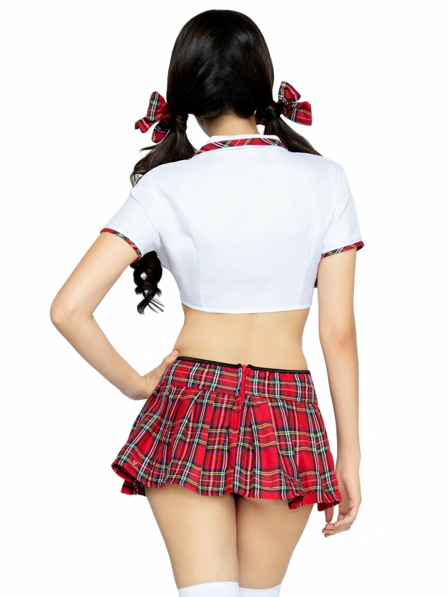 Leg Avenue - Disfraz Miss Colegiala Clásico Rojo/Blanco S/M