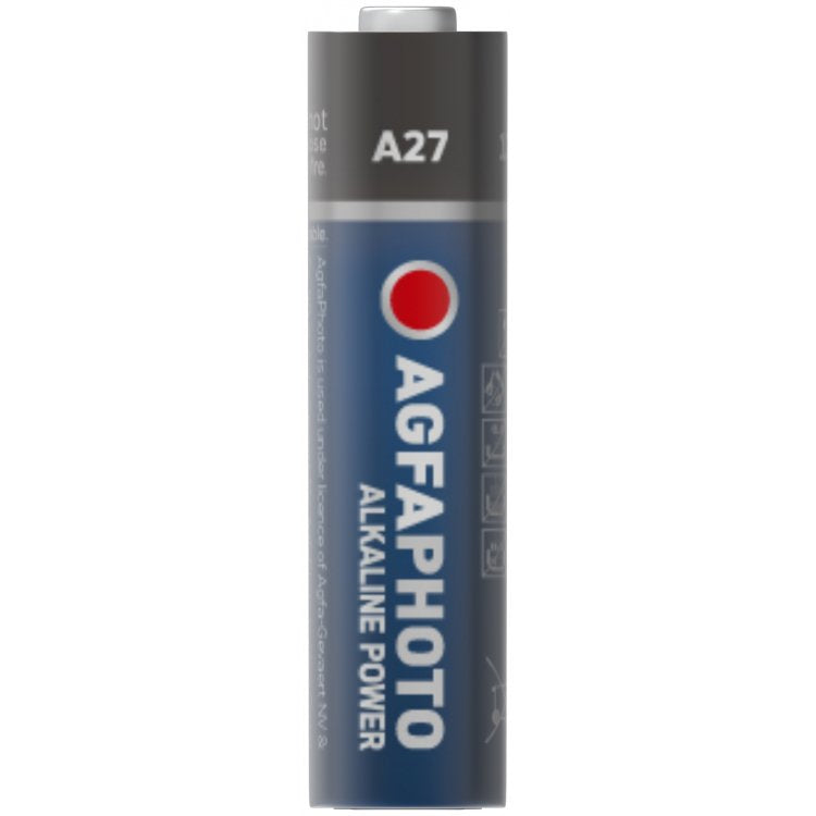 Agfaphoto Pila Alcalina, Lr27, V27a, 12v Power, Retail Blister (1-Pack)