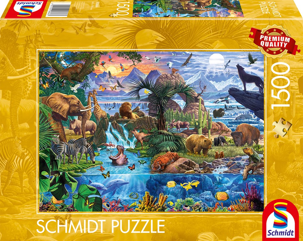 Panorama De Juegos De Schmidt Del Mundo Animal, Rompecabezas 1000 Partes 58866