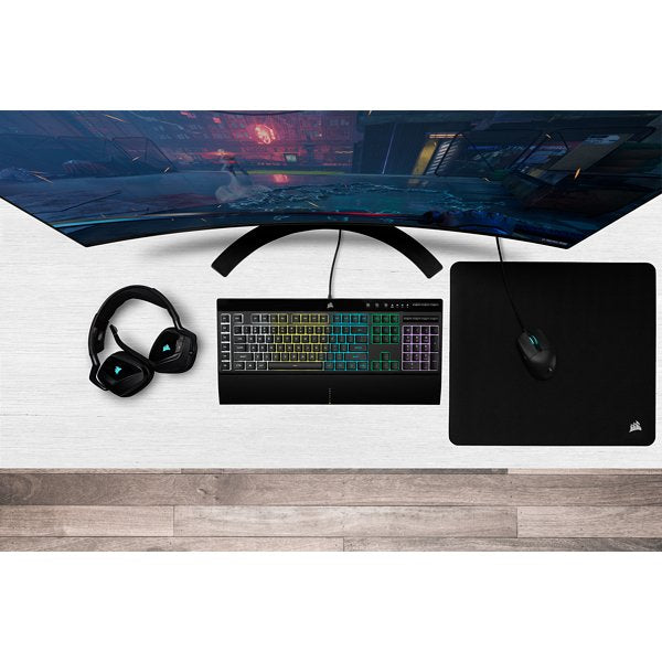 Teclado Corsair Usb K55 Rgb Pro Gaming Reposamuñeca Extraible
