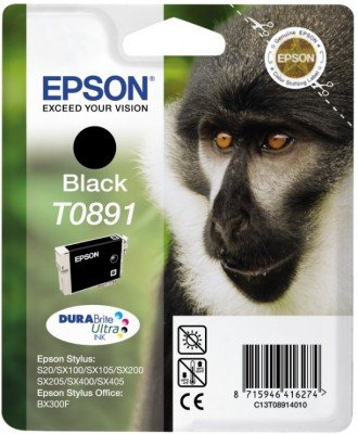 EAN 8715946416274 - Epson Monkey T0891 Black DURABrite Ink Cartridge cartucho de tinta Original Negro imagen 3