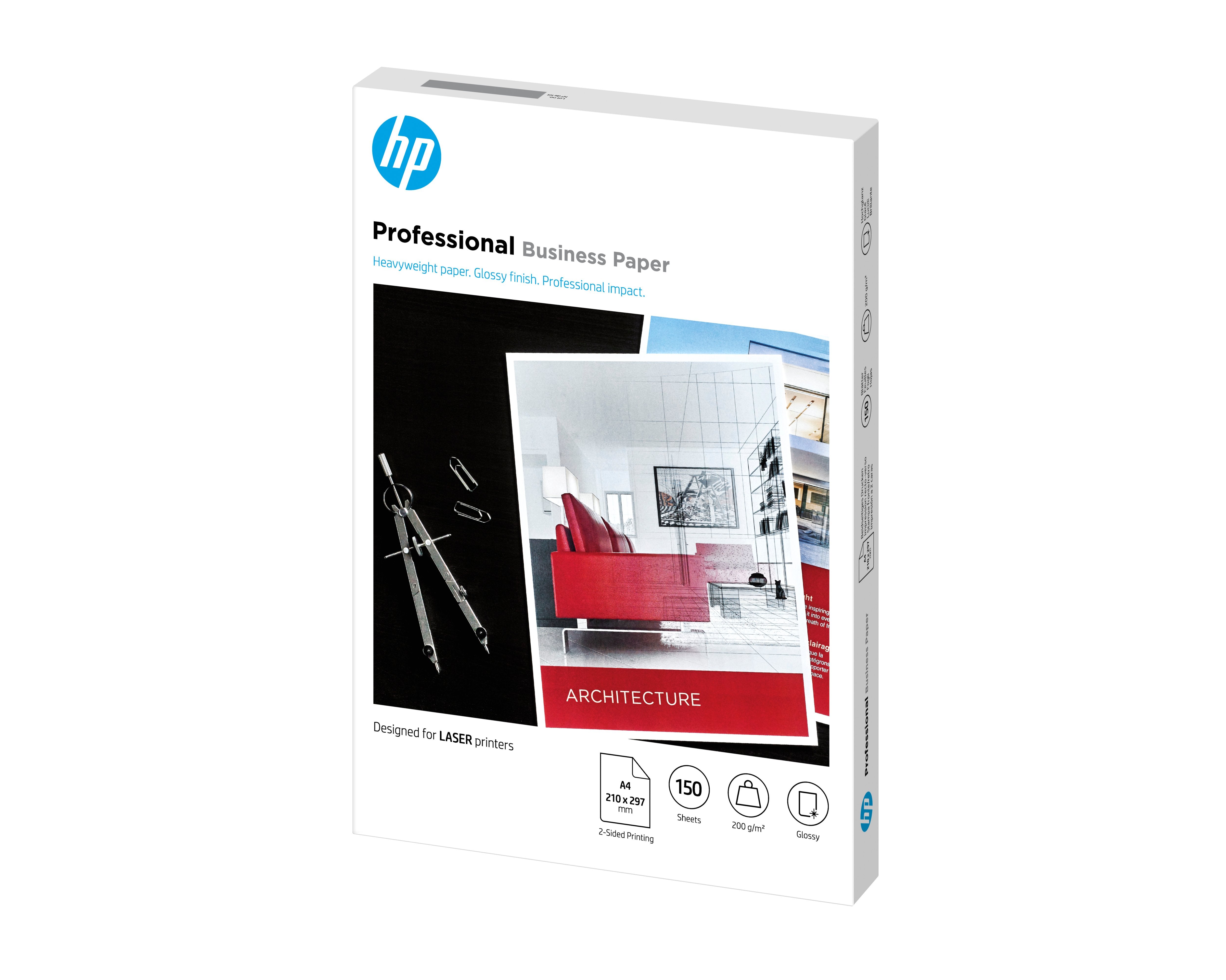 EAN 0193905504916 - HP Professional Laser Glossy FSC Paper 200 gsm-150 sht/A4/210 x 297 mm papel para impresora de inyección imagen 6