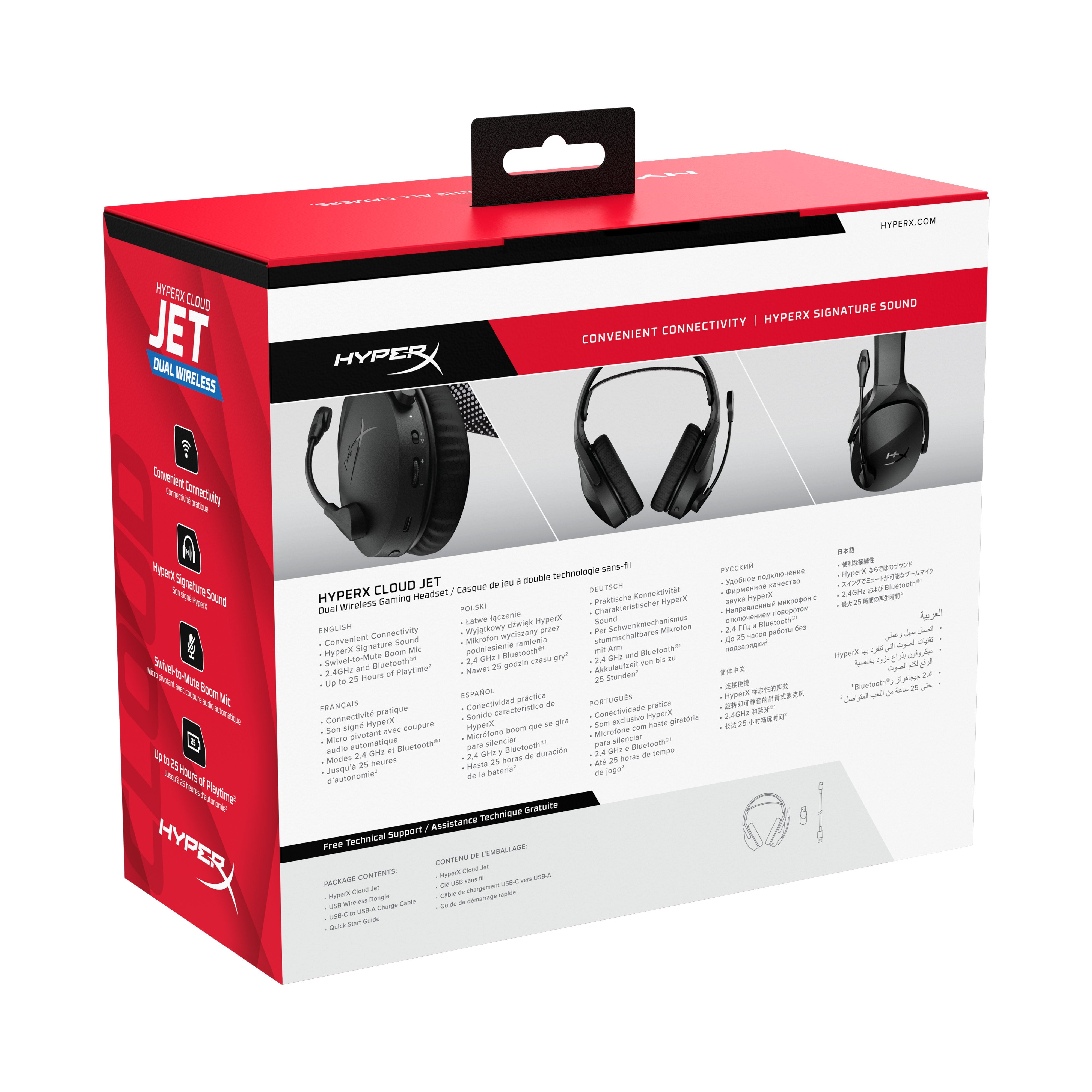 EAN 0198701202189 - HyperX Cloud Jet Wireless Black Gaming Headset Inalámbrico Diadema Juego USB tipo A Bluetooth imagen 13