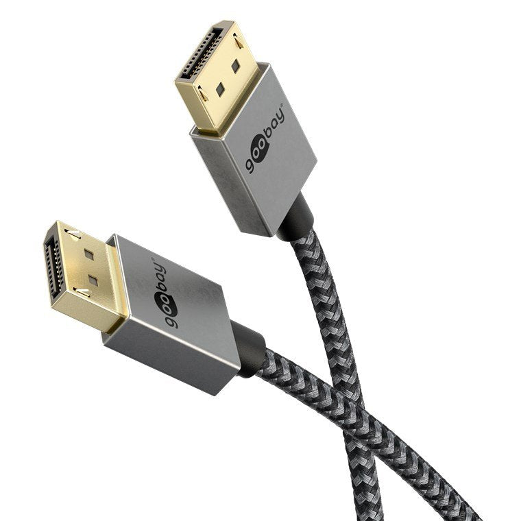 Cable Goobay 77444 Displayport 1 M Negro, Plata