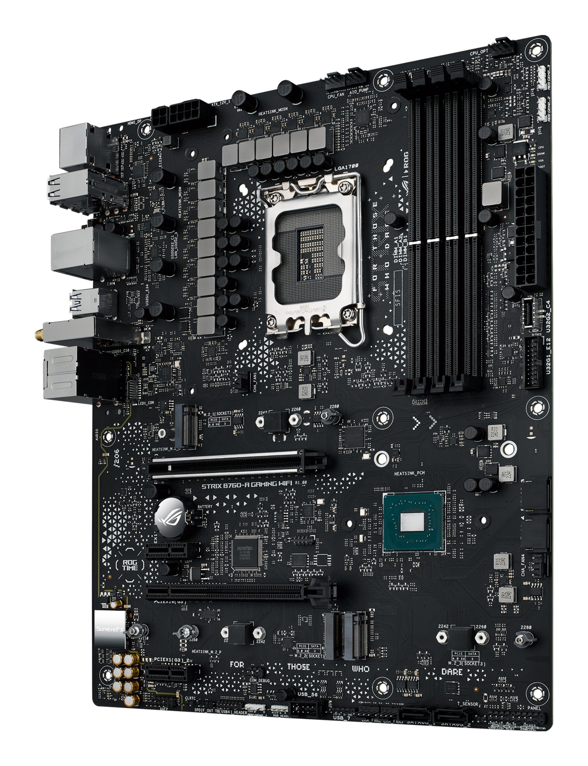Placa Asus Rog Strix B760-A Gaming Wifi,Intel,1700,B760,4ddr5,128gb,Hdmi+Dp,4sata+3m.2,3usb 3.2+2usb-C,2.5gb+Wifi6e+Bt5.3,Atx