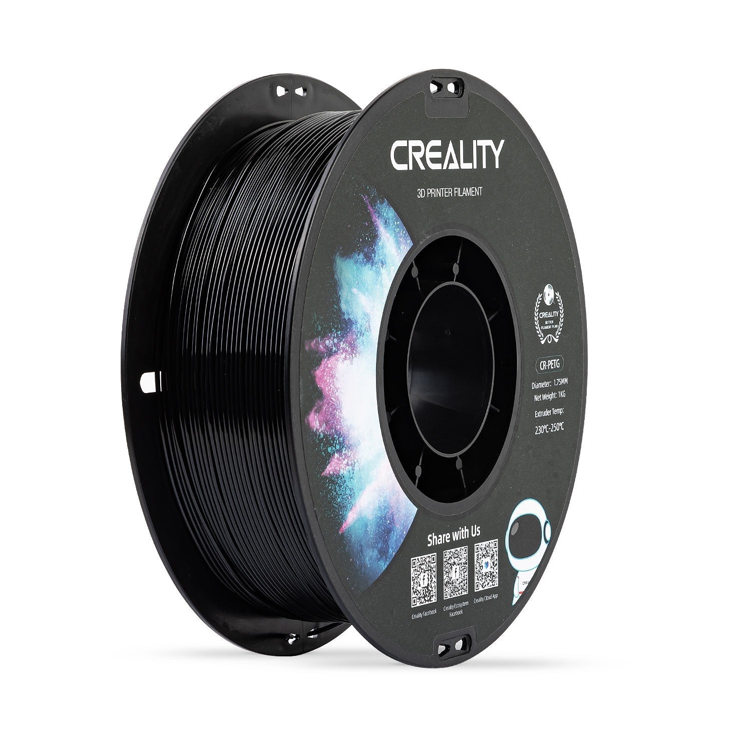 Creality Cr-Petg Filamento Negro, 3d-Kartusche 3301030035