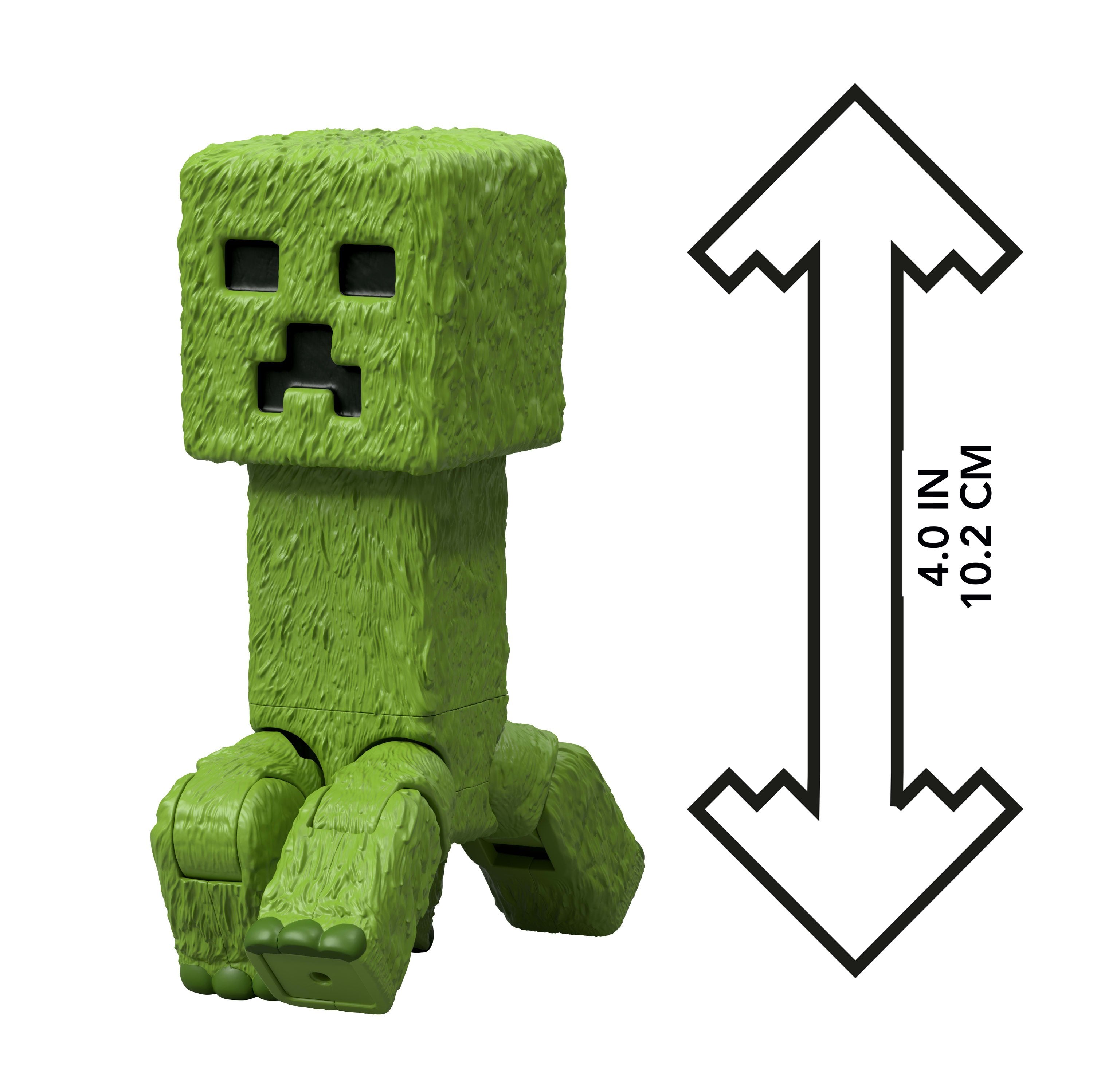 Mattel Minecraft Movie Creeper Action Figura Y Accesorios, Figura De Figura Conjunto De Figura De 10 Cm Jfr58