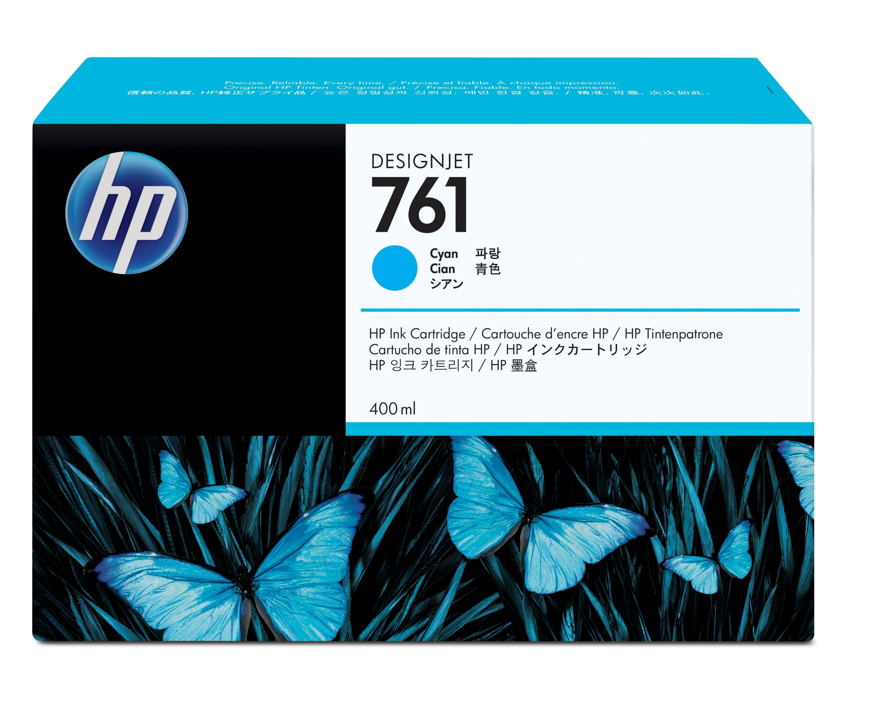 EAN 0778888940403 - HP 761 400-ml Cyan DesignJet Ink Cartridge cartucho de tinta 1 pieza(s) Original Rendimiento estándar imagen 1