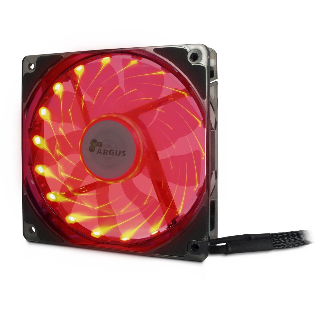 Inter-Tech L-12025 Aura Carcasa Del Ordenador Ventilador 12 Cm Negro