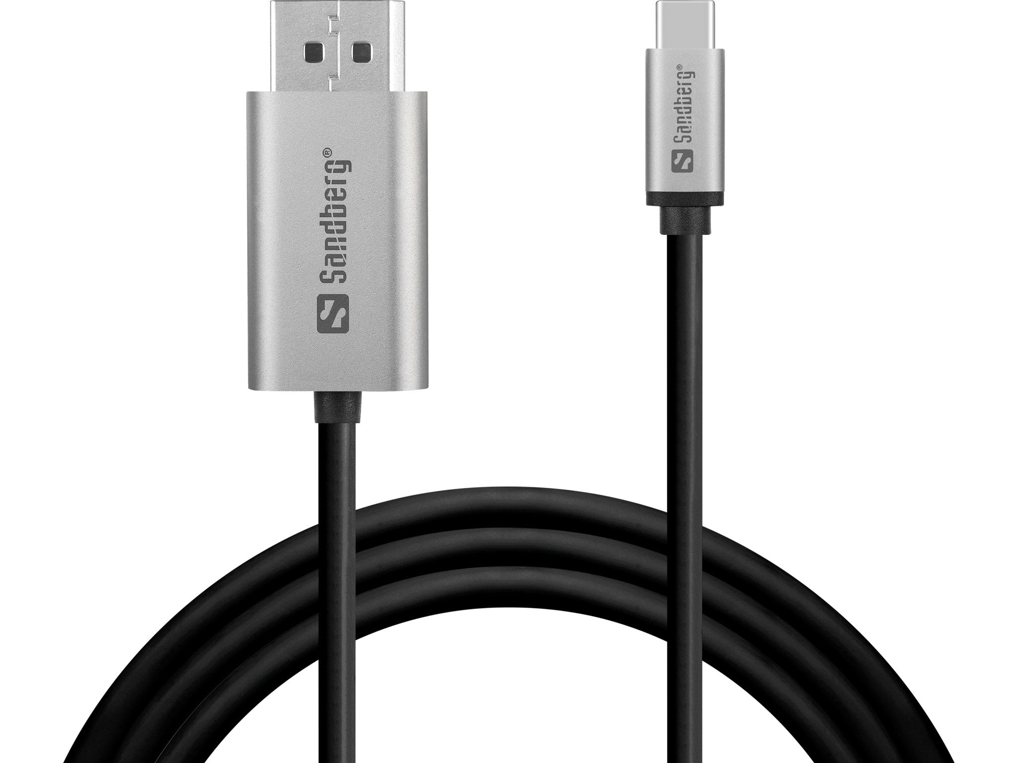EAN 5705730136511 - Sandberg 136-51 adaptador de cable de vídeo 2 m USB Tipo C DisplayPort Negro, Gris imagen 1