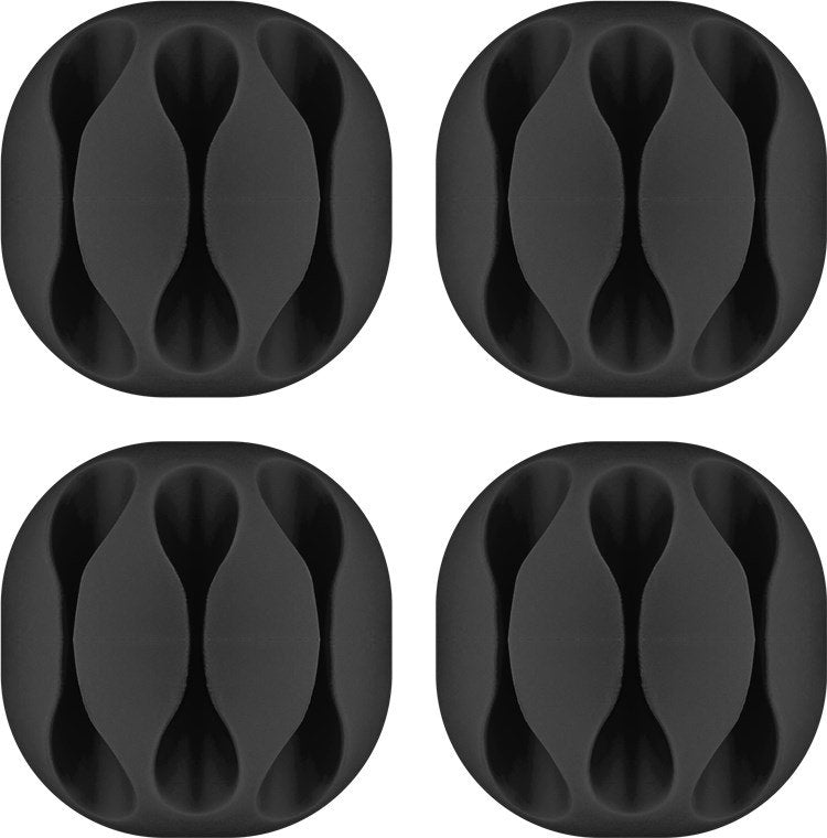 EAN 4040849703980 - Goobay 70398 organizador de cables Escritorio/pared Soporte para cables Negro 4 pieza(s) imagen 1