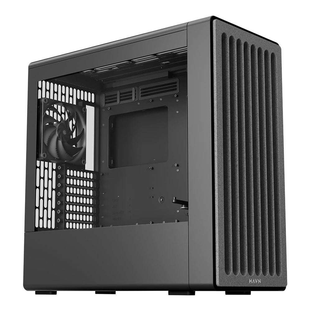 Havn Bf 360 Pc Carcasa, Midi-Tower, E-Atx, Tempered Glass - Negro