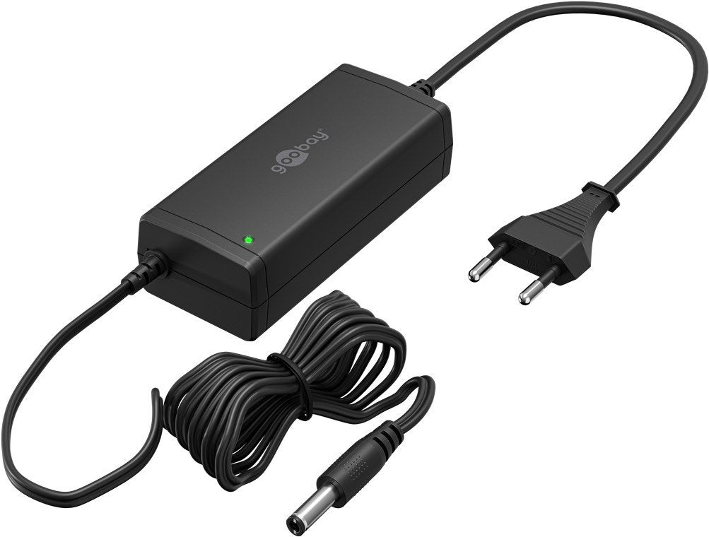 EAN 4040849649806 - Goobay 64980 adaptador e inversor de corriente Interior Negro imagen 1