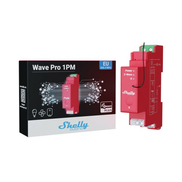 EAN 3800235269107 - Shelly Qubino Wave PRO 1PM alimentación del relé Rojo imagen 2