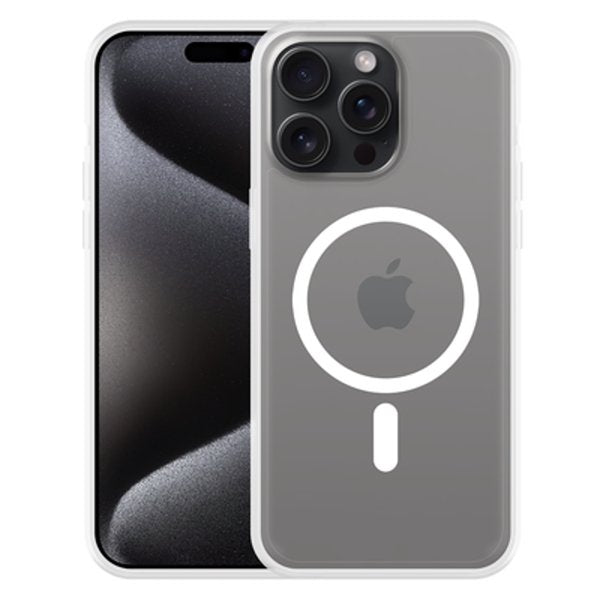 Funda Iphone 15 Pro Max Magsafe Transparente Just In Case Compatible Con Iphone 15 Pro Max Y Accesorios Qi2 / Con Anillo Magnético/ Transparente